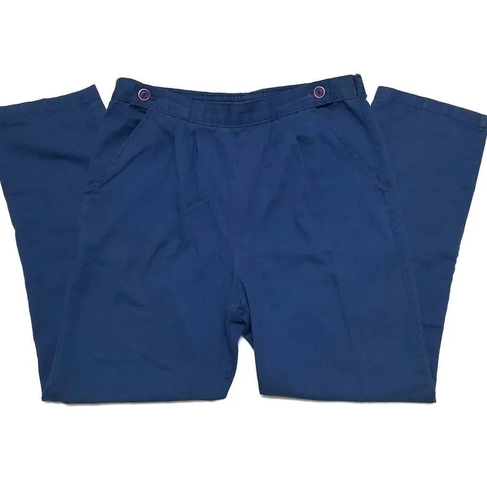 VINTAGE 80s Trend Set Blue High Rise Mom Pants